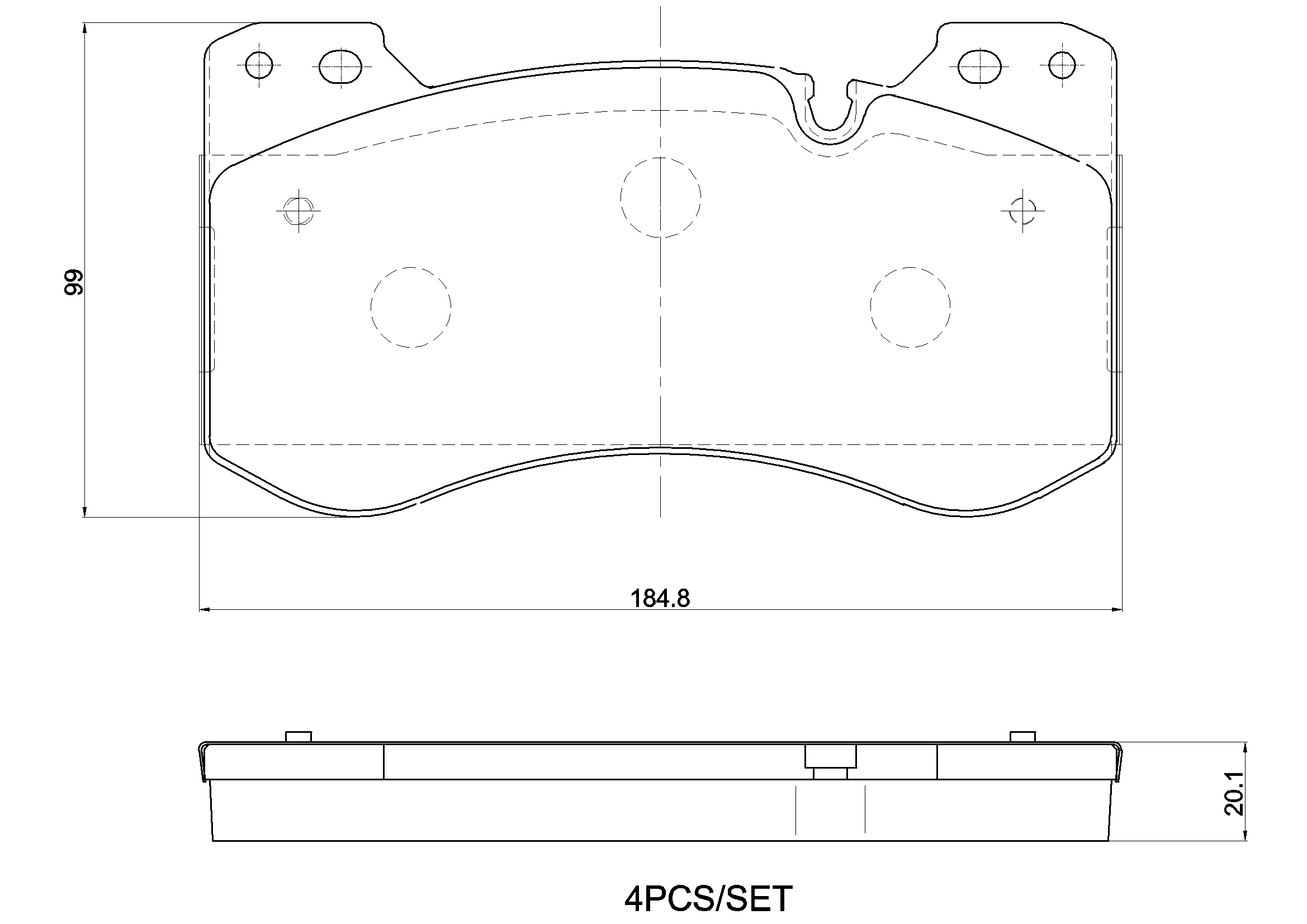 Remblokkenset, schijfrem Brembo P 06 119