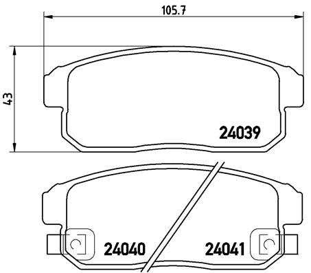 Remblokset Brembo P 10 005