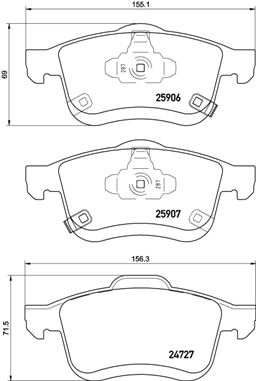 Remblokset Brembo P 23 155