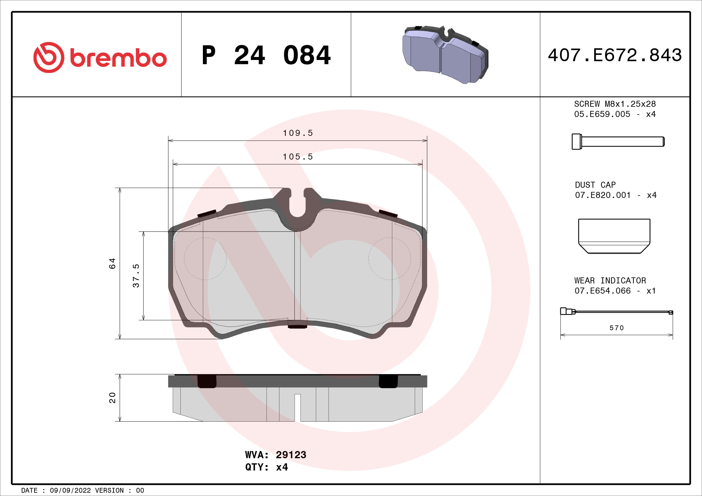 Remblokset Brembo P 24 084