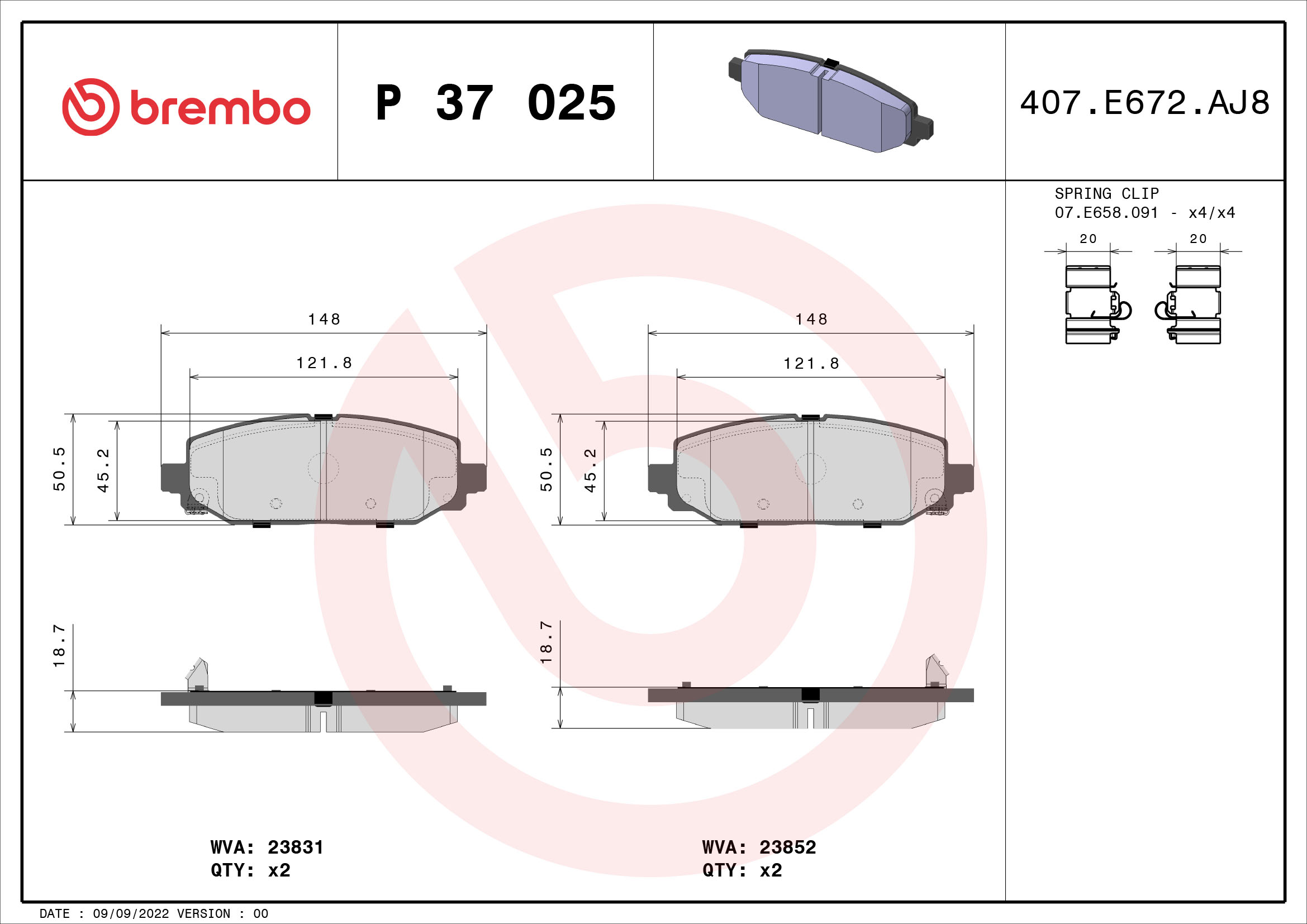 Remblokset Brembo P 37 025