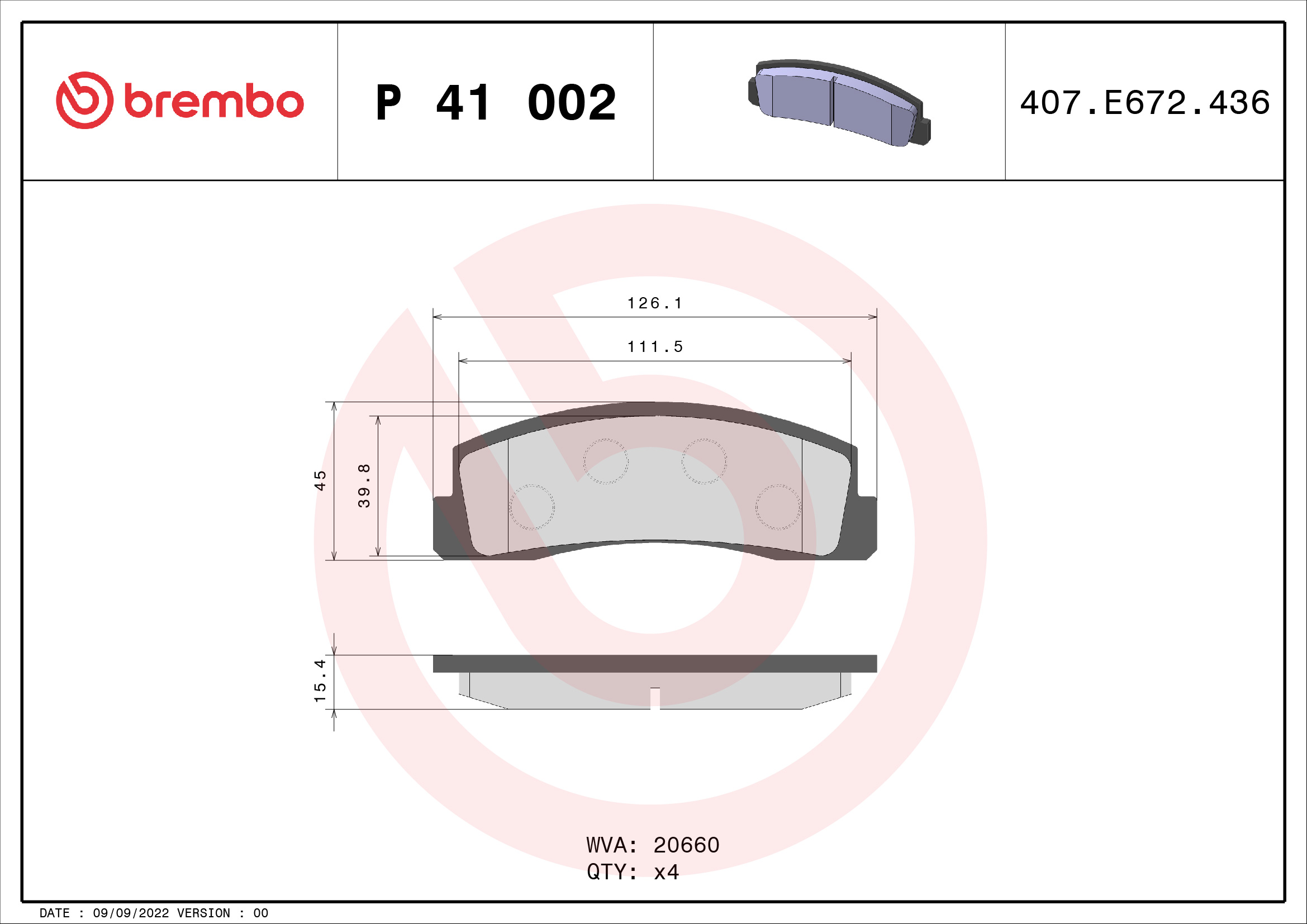 Remblokset Brembo P 41 002