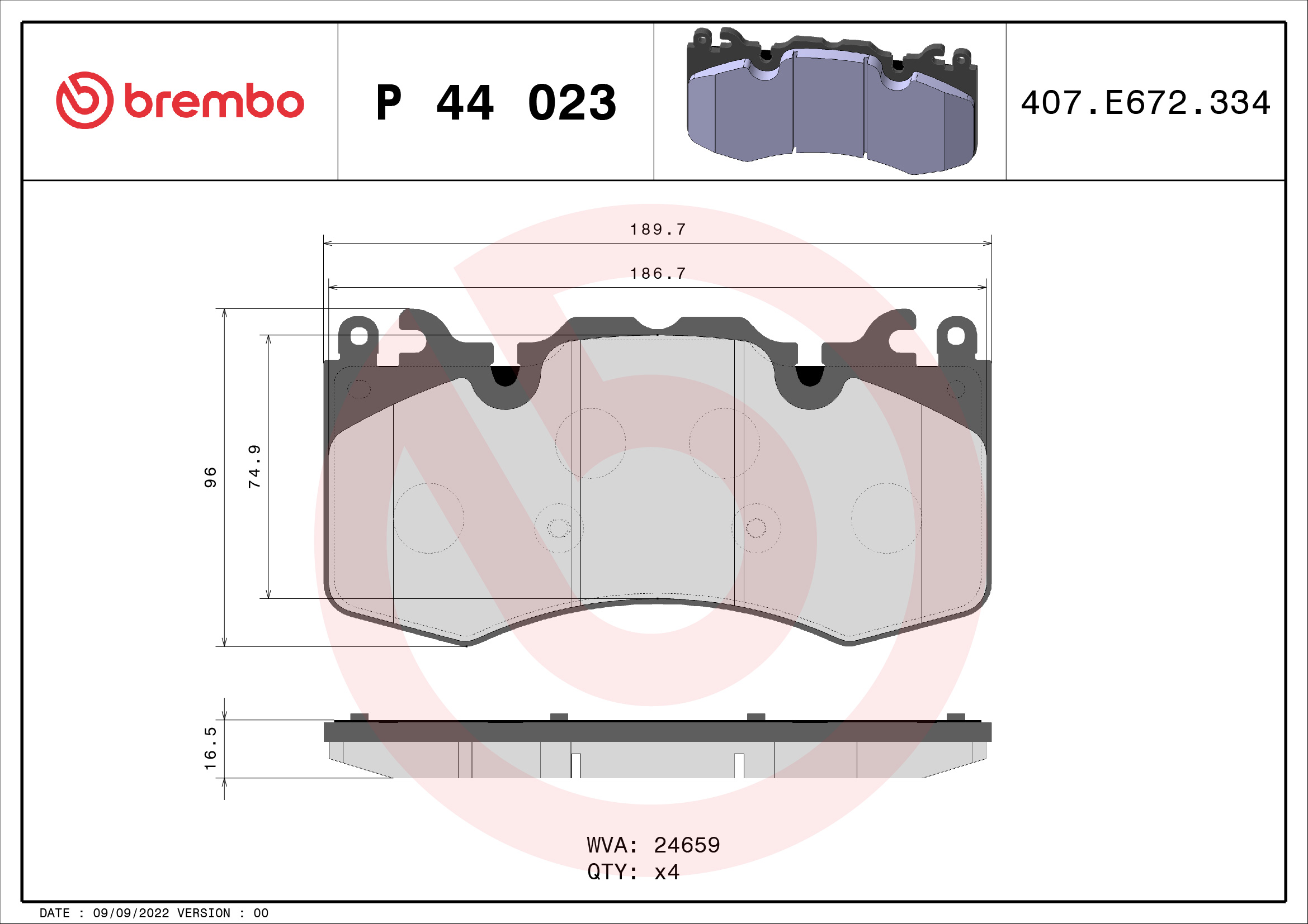 Remblokset Brembo P 44 023