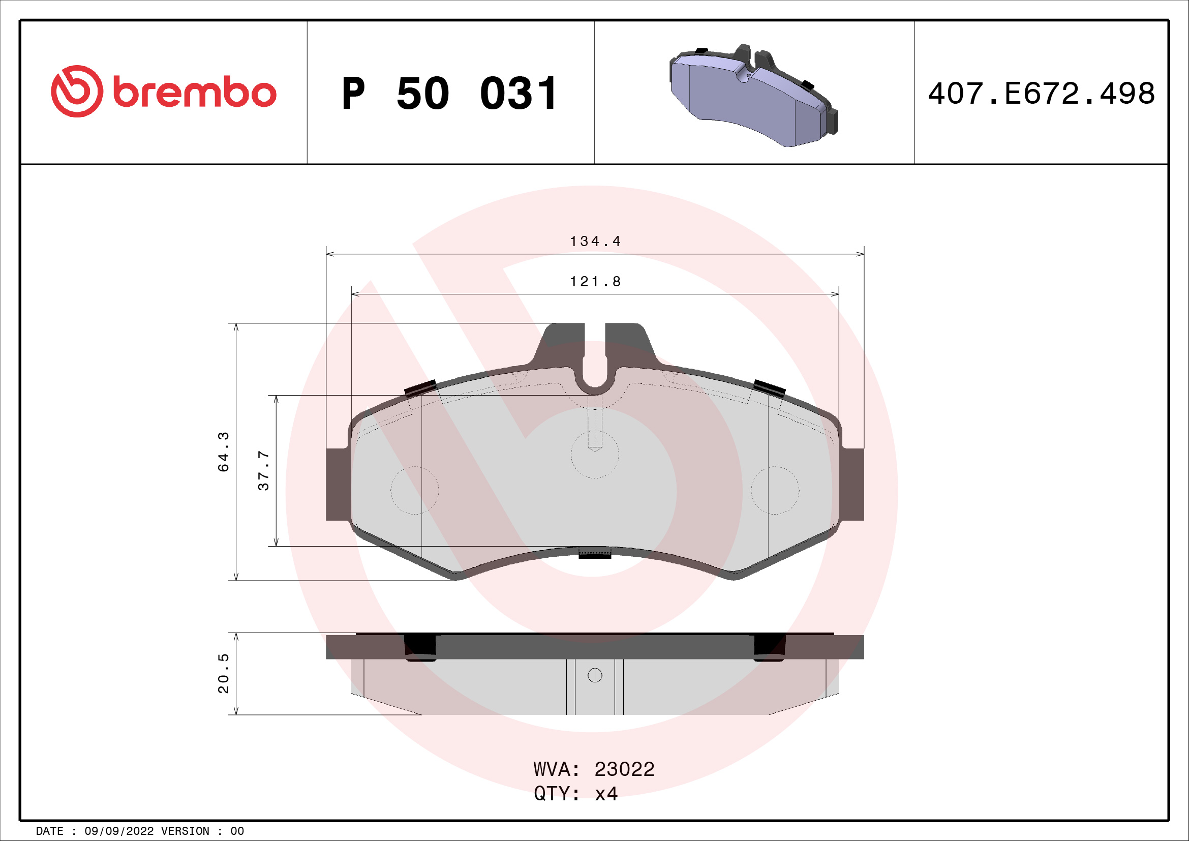 Remblokset Brembo P 50 031