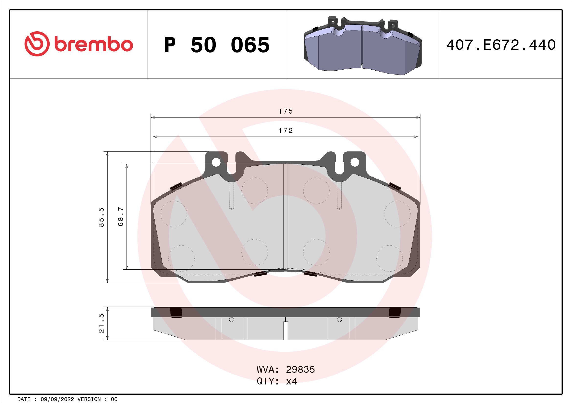 Remblokset Brembo P 50 065