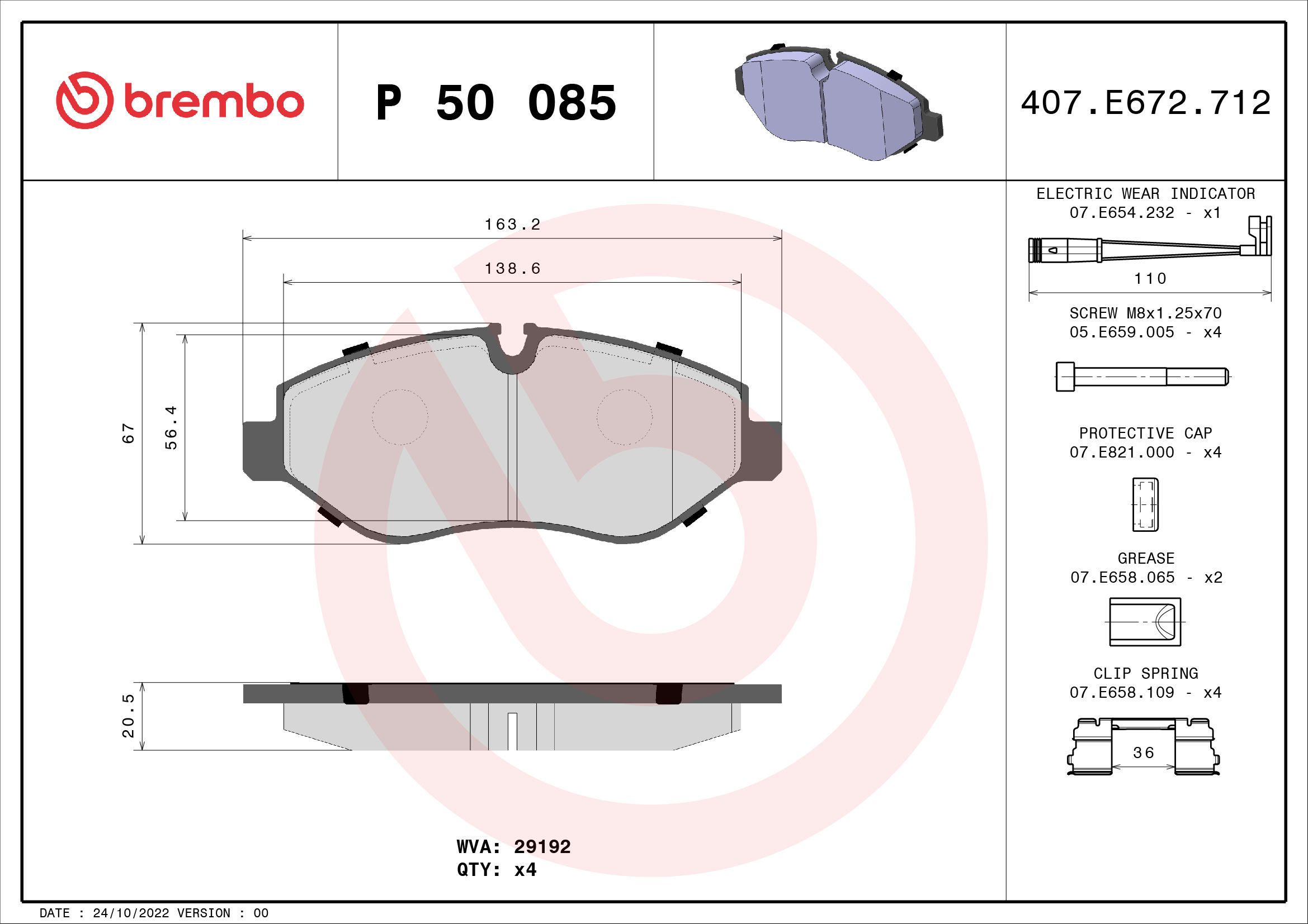 Remblokset Brembo P 50 085