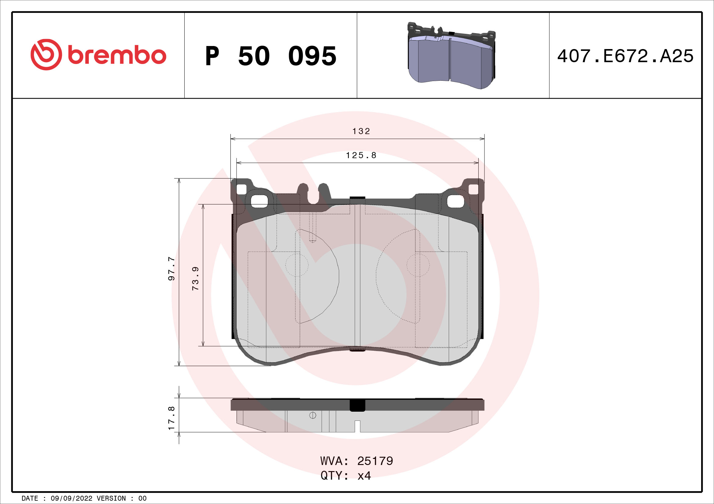 Remblokset Brembo P 50 095