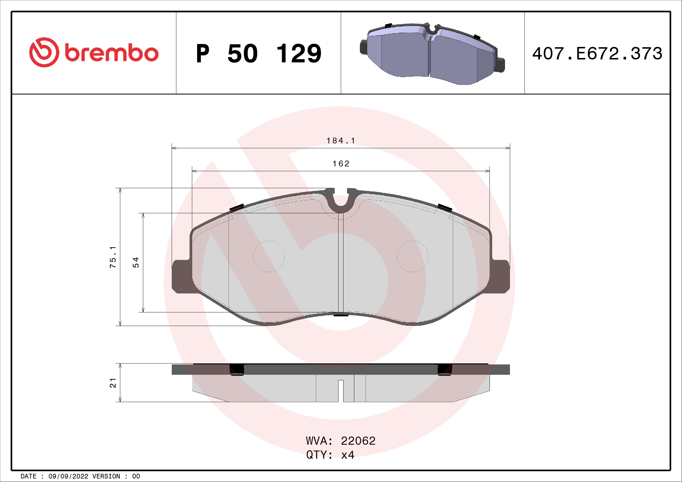 Remblokset Brembo P 50 129