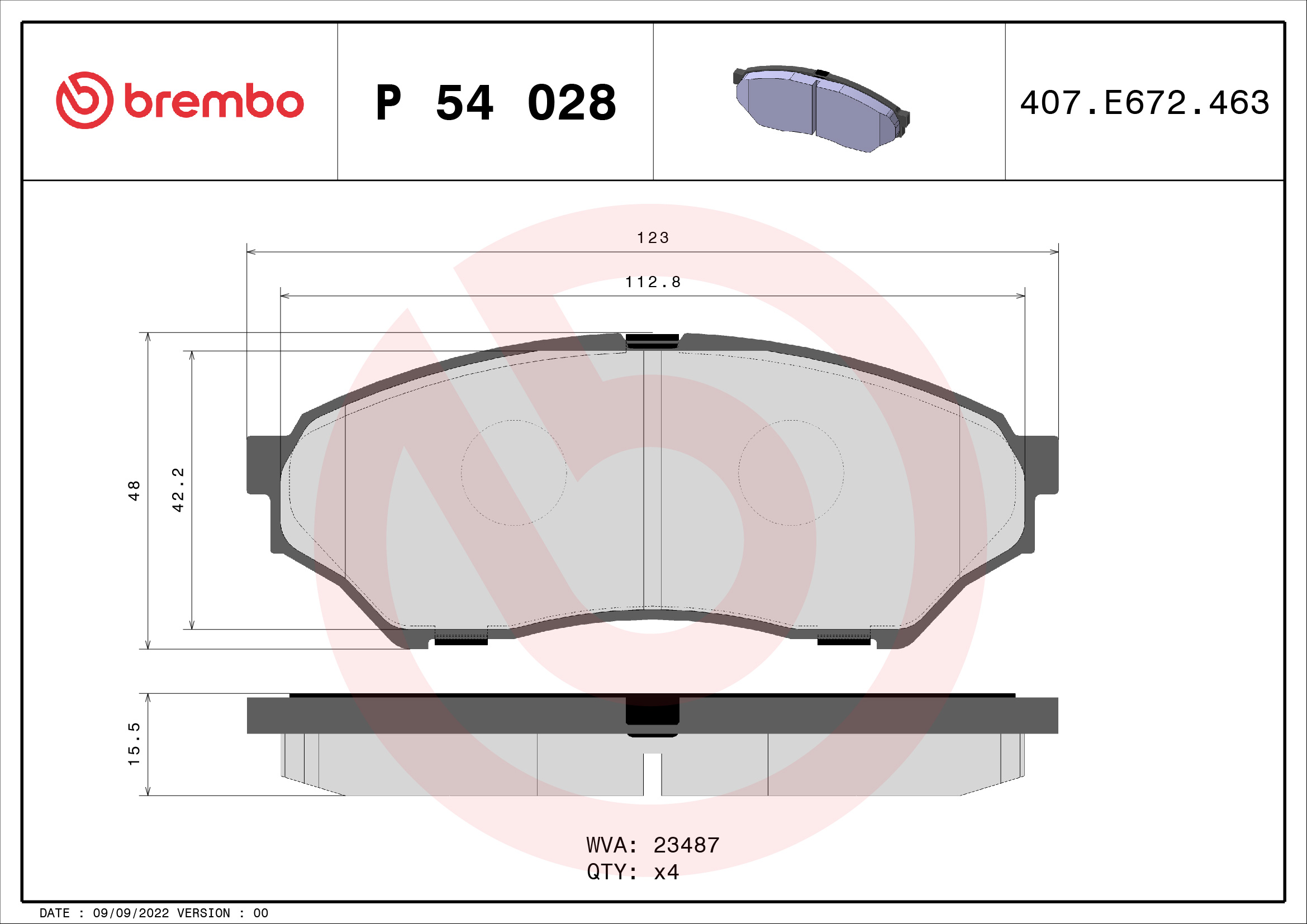 Remblokset Brembo P 54 028