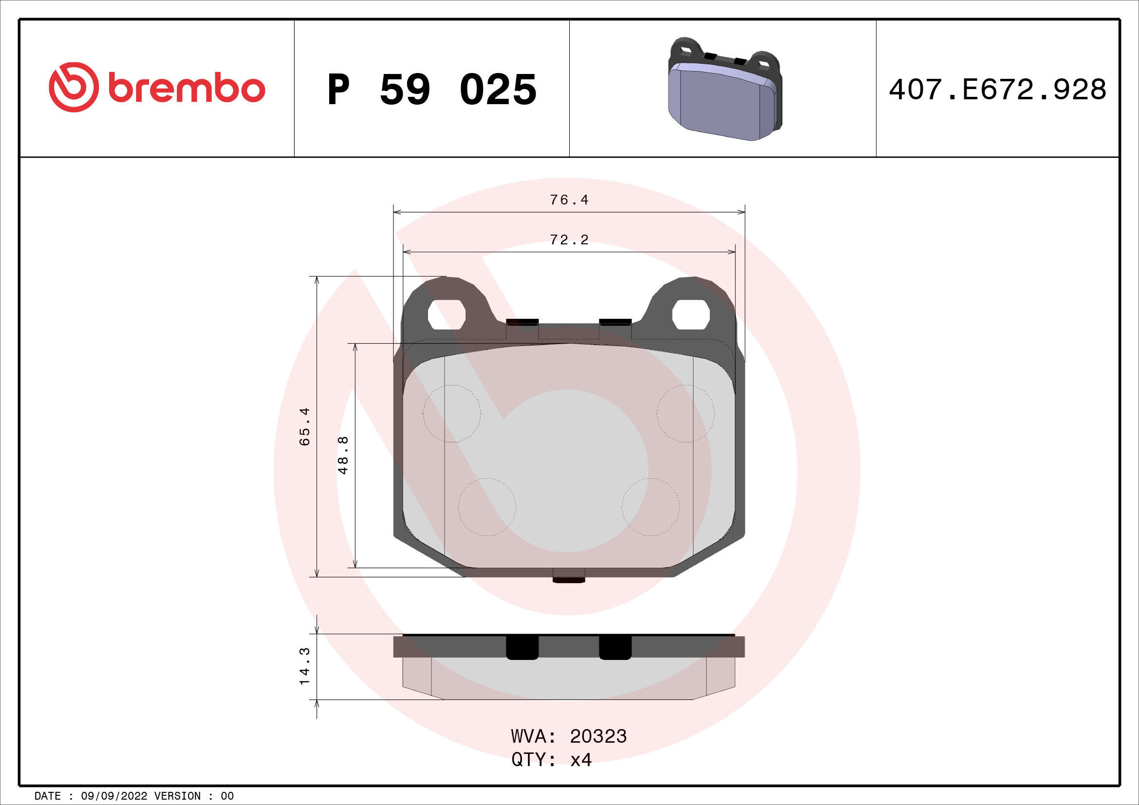 Remblokset Brembo P 59 025