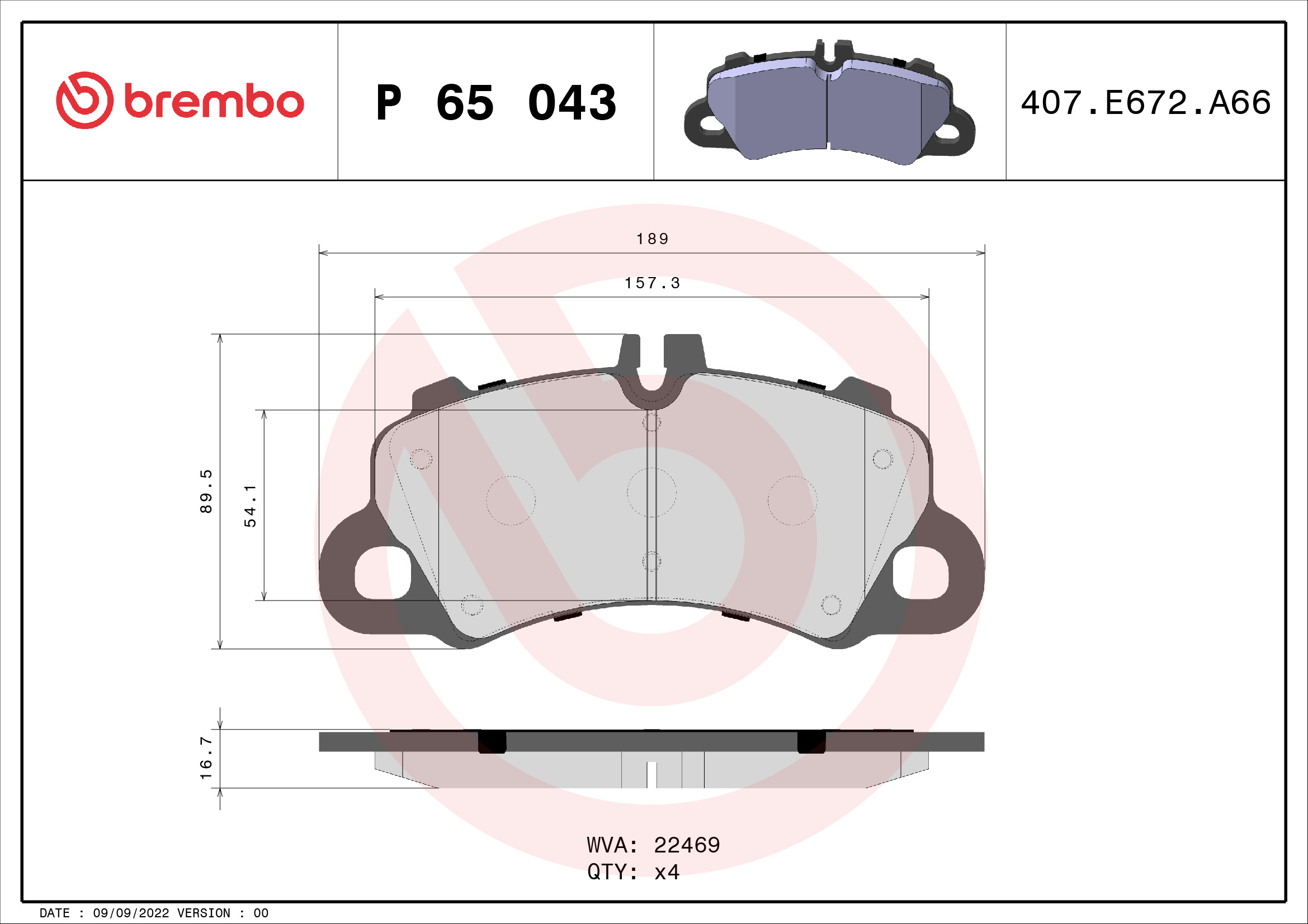 Remblokset Brembo P 65 043