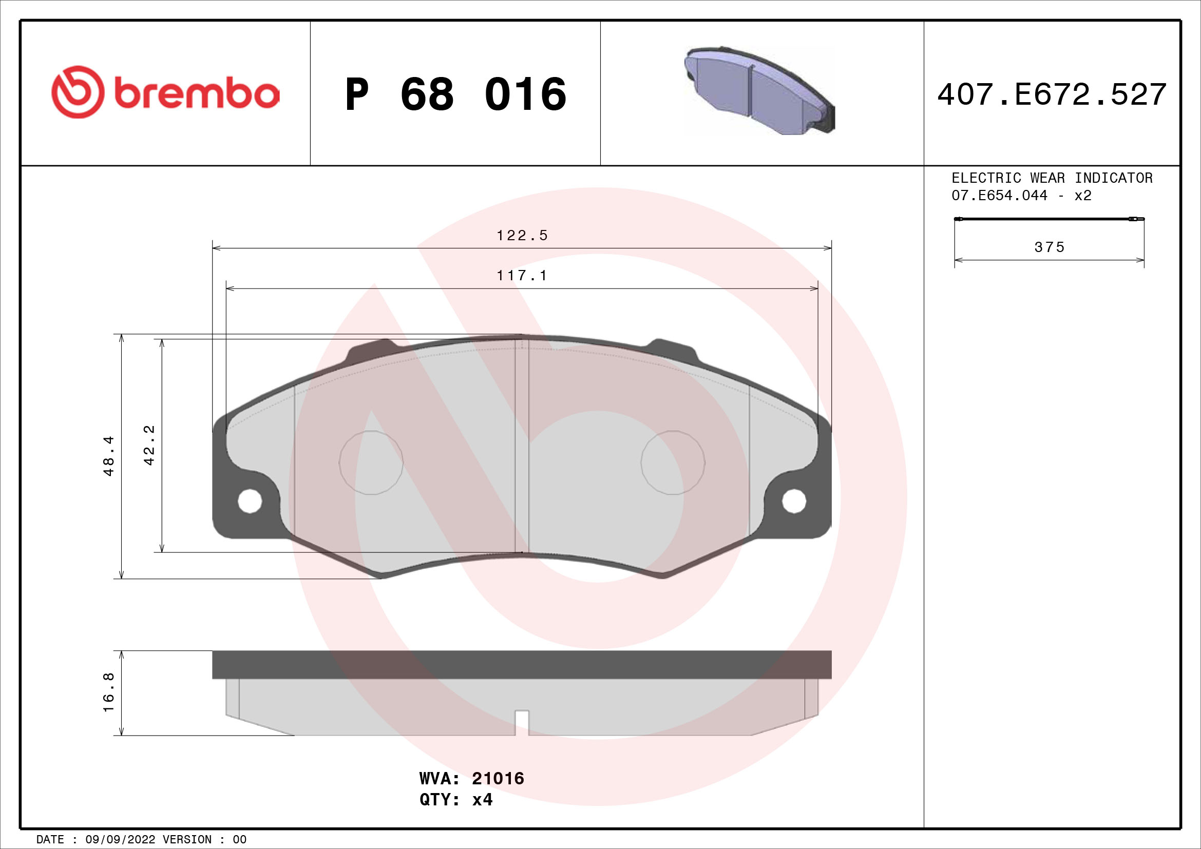 Remblokset Brembo P 68 016