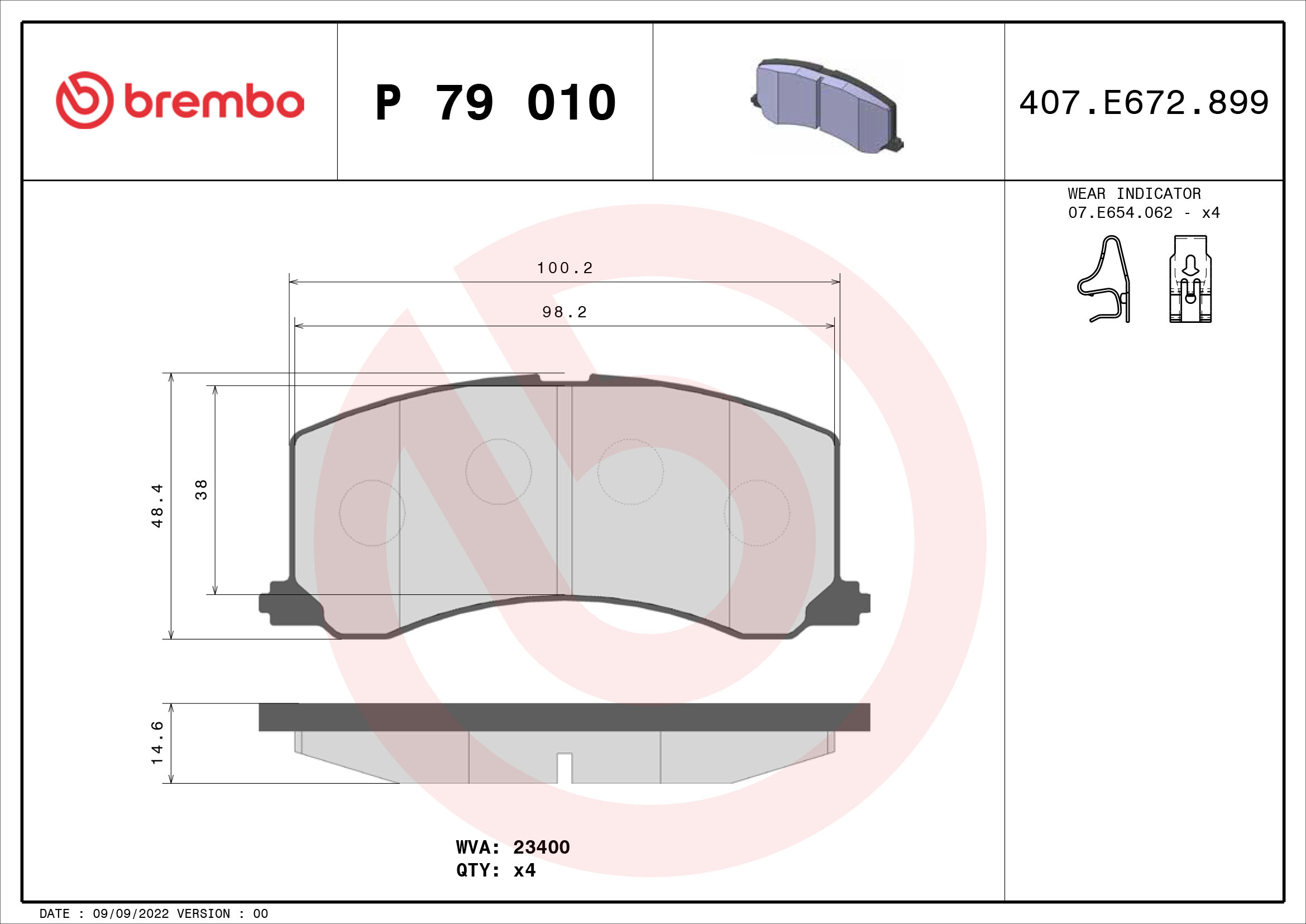 Remblokset Brembo P 79 010