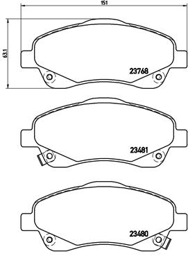 Remblokset Brembo P 83 046