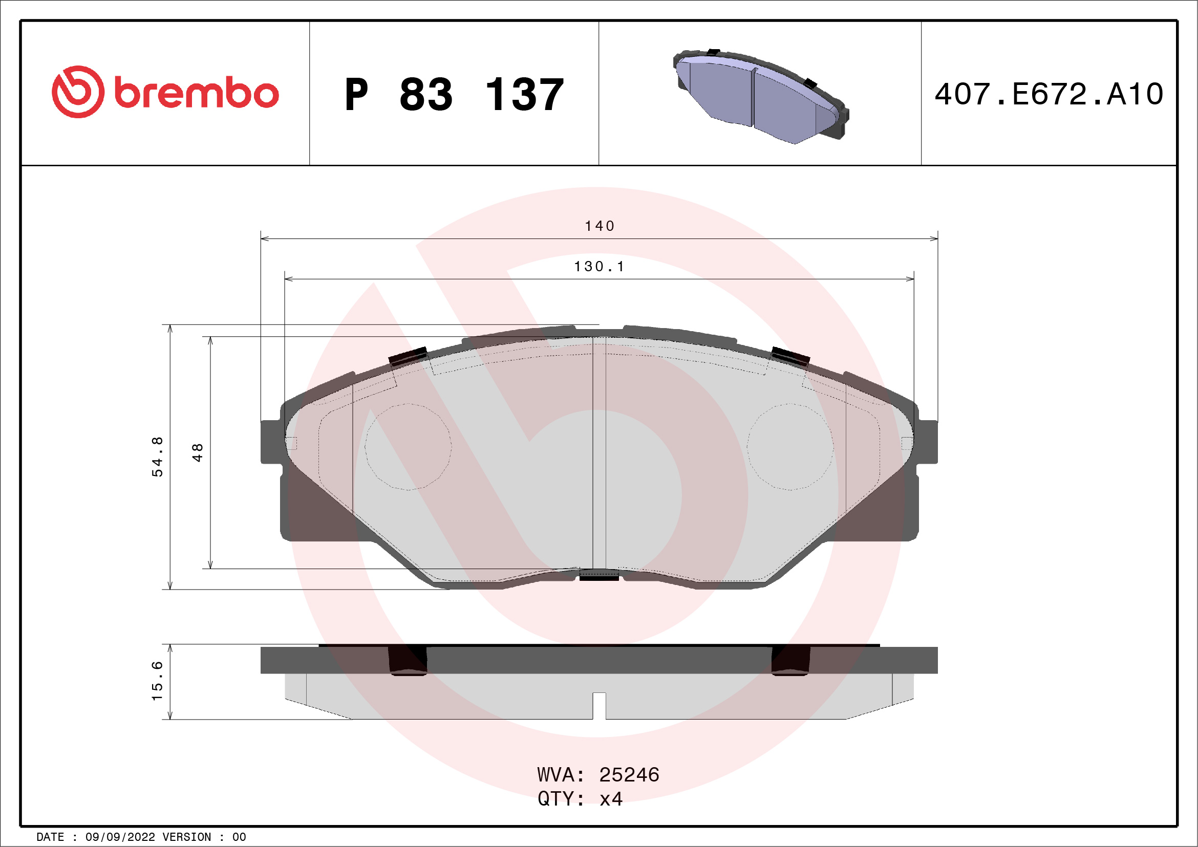 Remblokset Brembo P 83 137