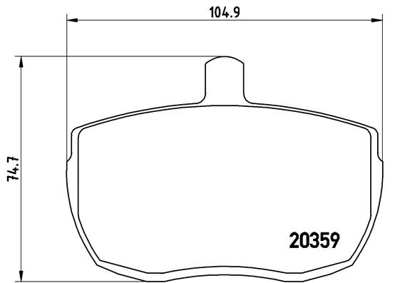 Remblokset Brembo P A6 001