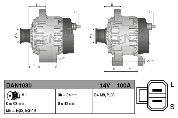 Denso Alternator/Dynamo DAN1030