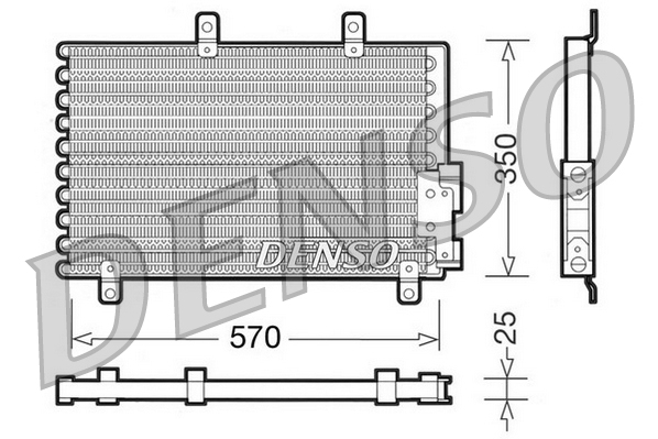 Airco condensor Denso DCN01001