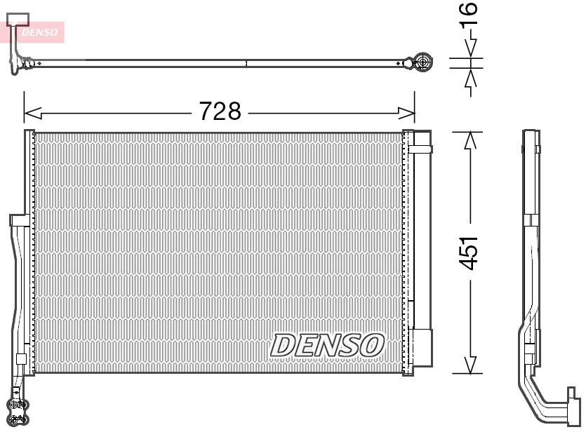 Airco condensor Denso DCN02007