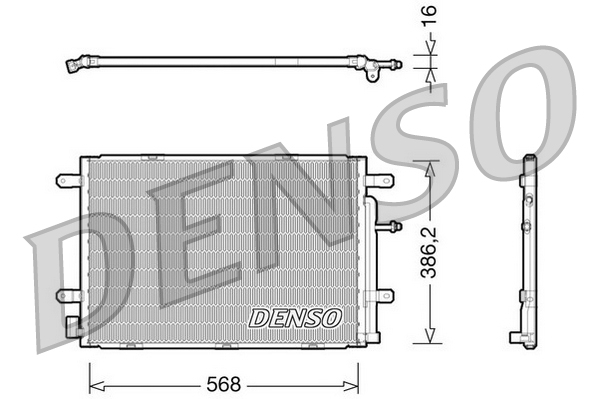 Airco condensor Denso DCN02019