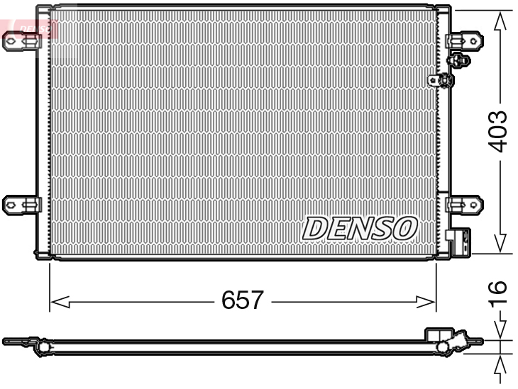 Airco condensor Denso DCN02031