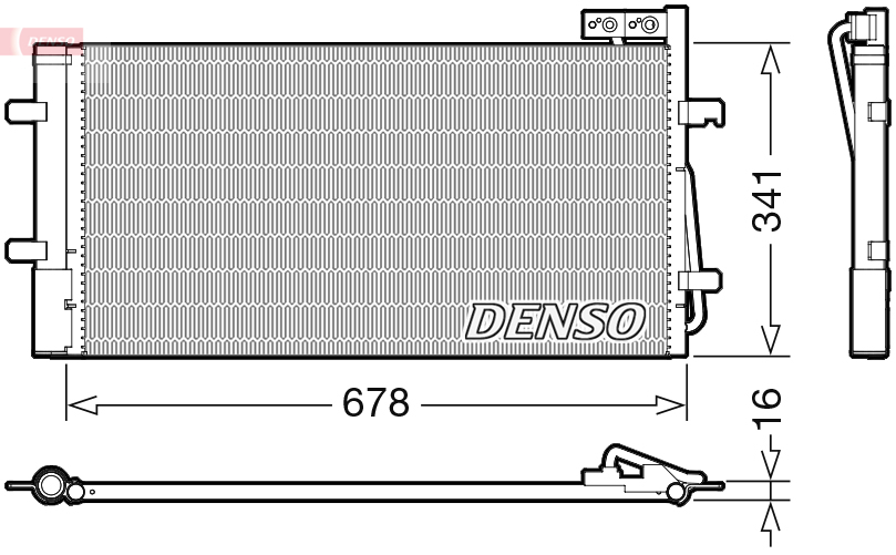 Airco condensor Denso DCN02035