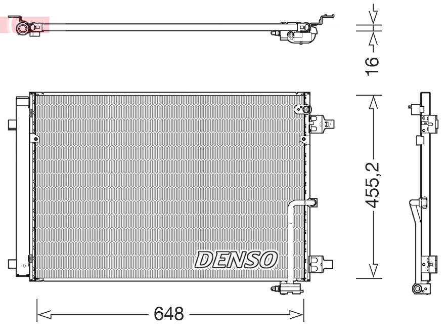 Airco condensor Denso DCN02045