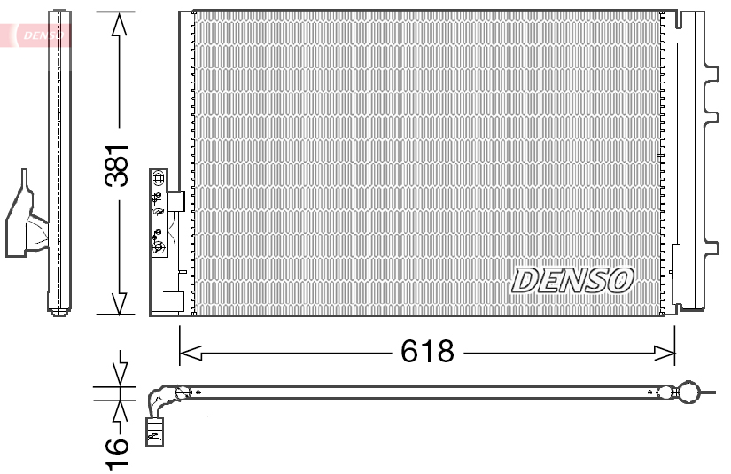 Airco condensor Denso DCN05014