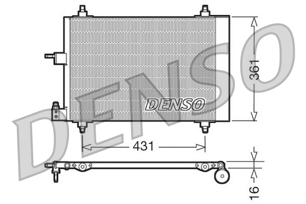 Airco condensor Denso DCN07009