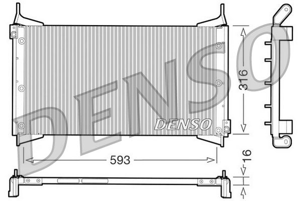 Airco condensor Denso DCN09012