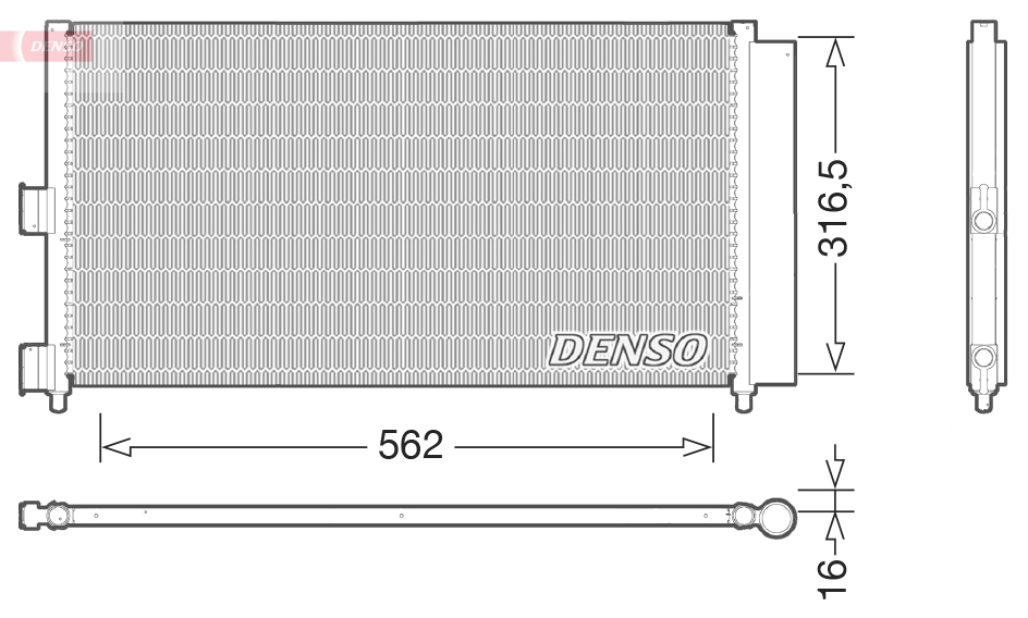 Airco condensor Denso DCN09072