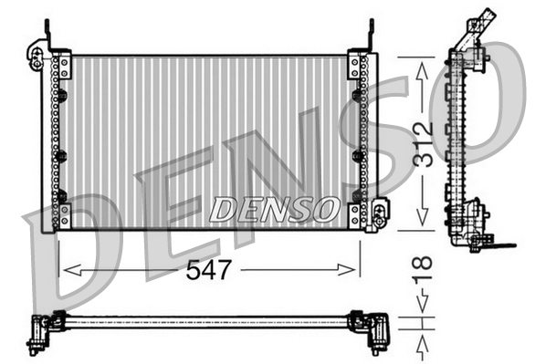 Airco condensor Denso DCN09080