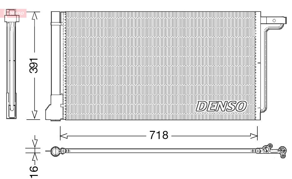 Airco condensor Denso DCN10028