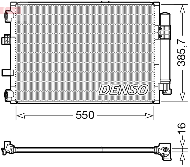 Airco condensor Denso DCN10043