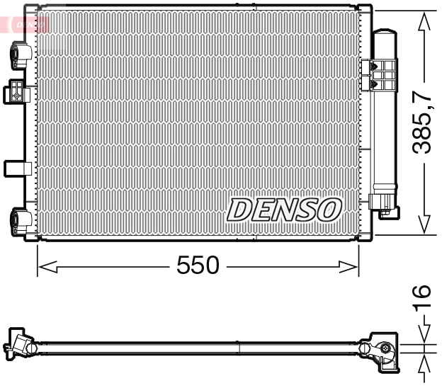 Airco condensor Denso DCN10044