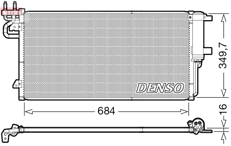 Airco condensor Denso DCN10045