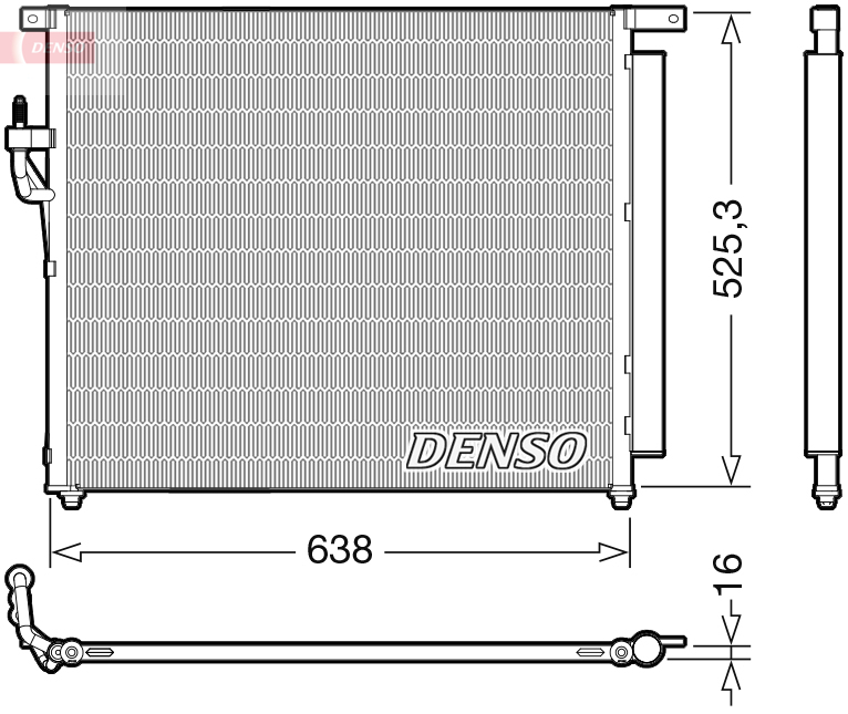 Airco condensor Denso DCN10049