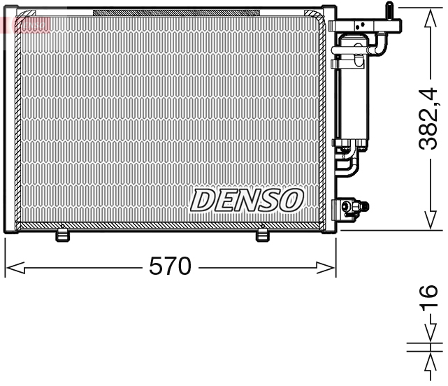 Airco condensor Denso DCN10052