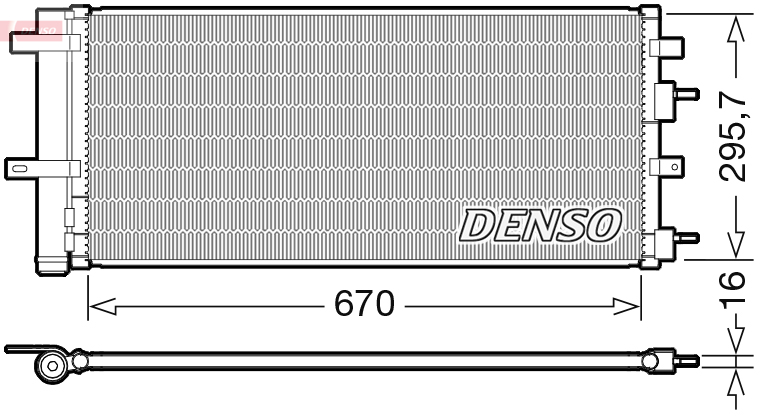 Airco condensor Denso DCN10053