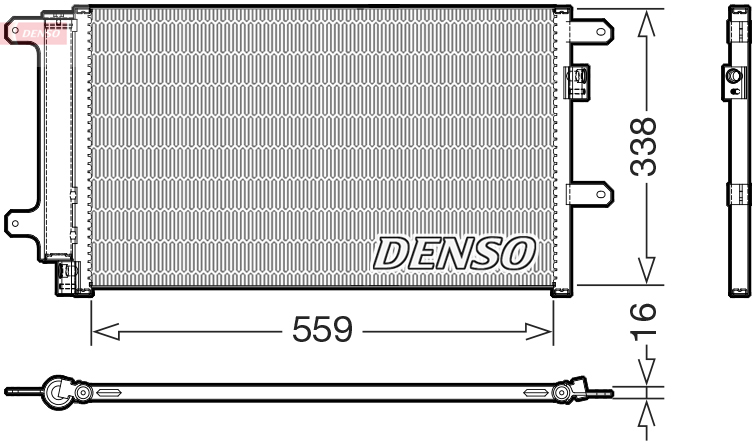 Airco condensor Denso DCN12007