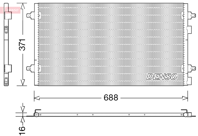 Airco condensor Denso DCN13004