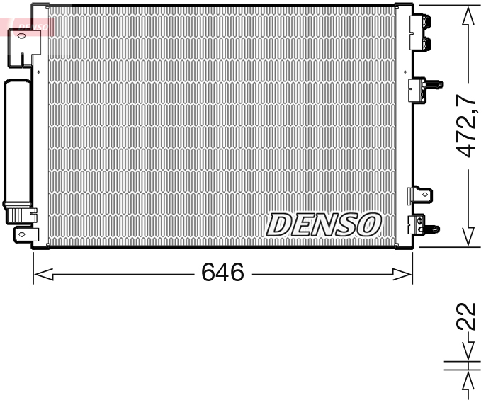 Airco condensor Denso DCN13021