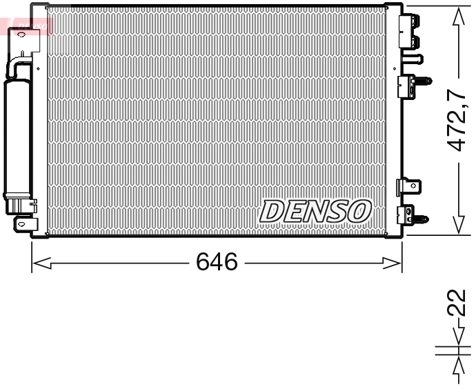 Airco condensor Denso DCN13022