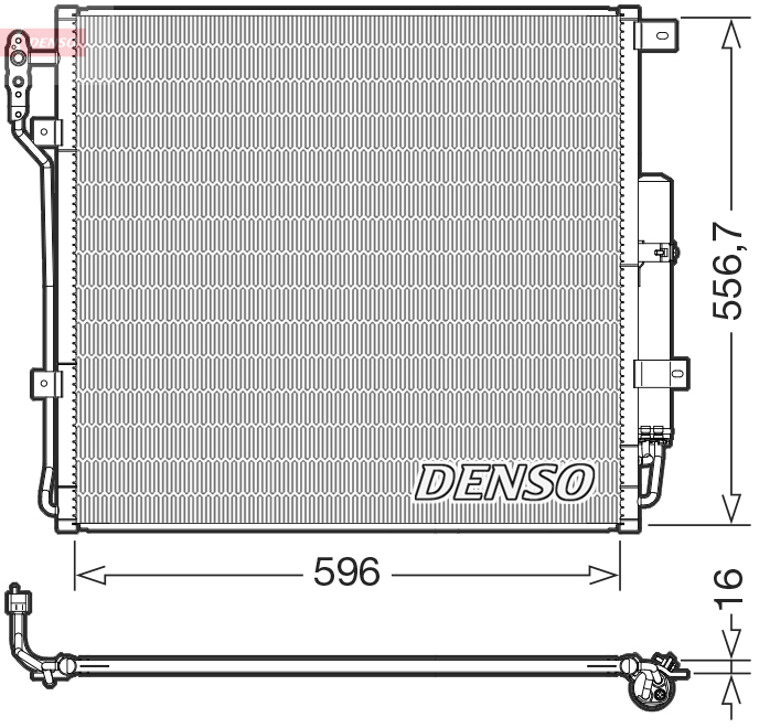 Airco condensor Denso DCN14004