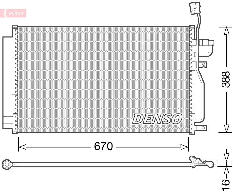 Airco condensor Denso DCN15002