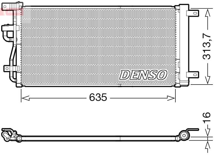 Airco condensor Denso DCN15007