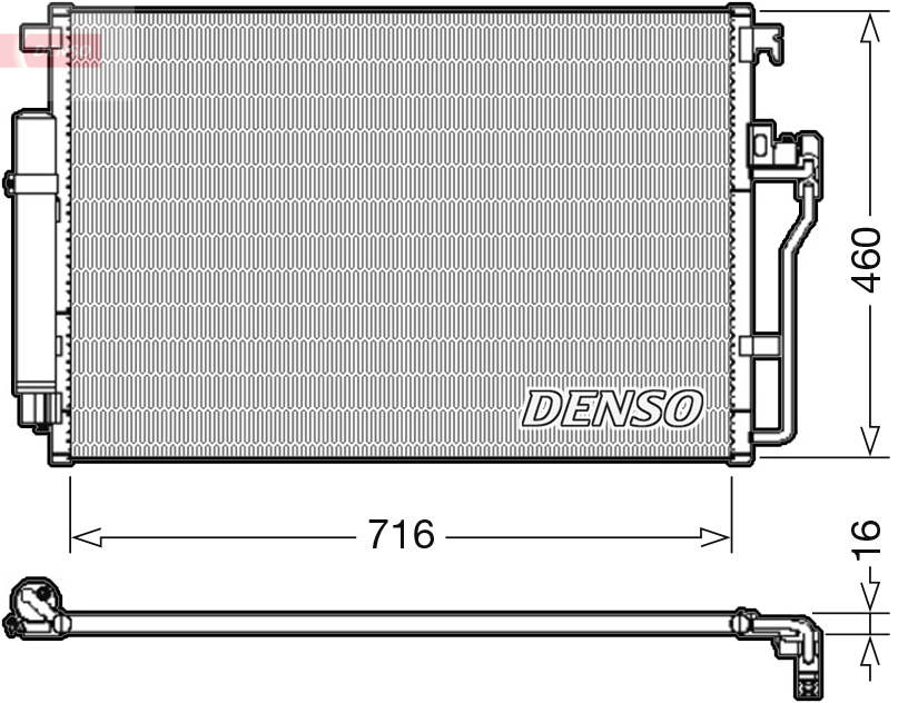 Airco condensor Denso DCN17008