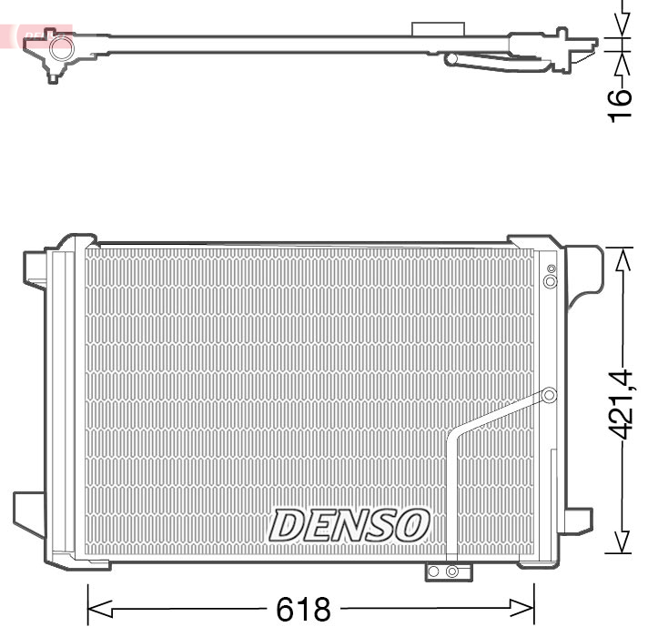 Airco condensor Denso DCN17035