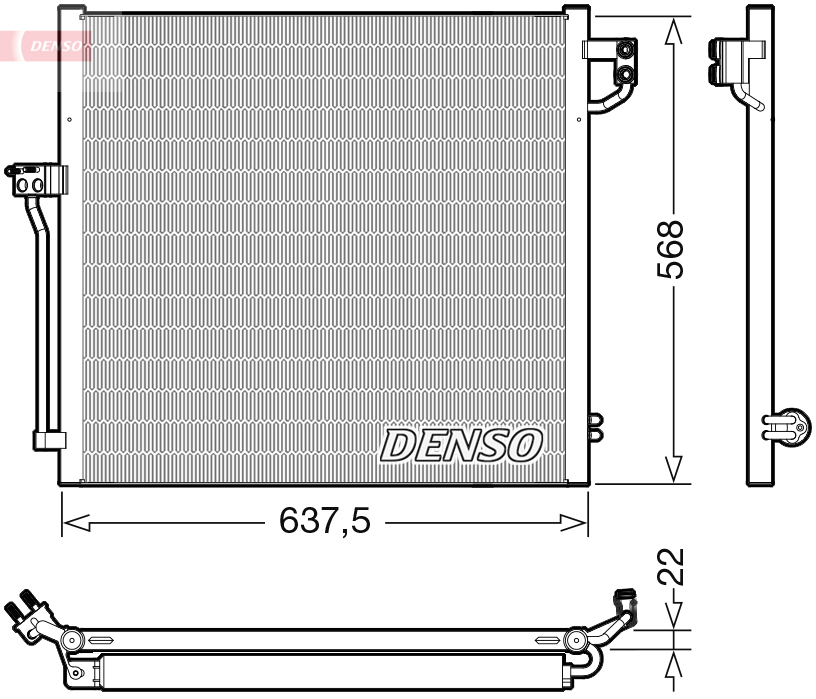 Airco condensor Denso DCN17058