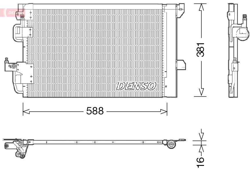 Airco condensor Denso DCN20007